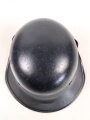 Stahlhelm Luftschutz. Einteiliges Modell, Originallack, hatte nie ein Emblem