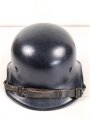 Stahlhelm Luftschutz. Einteiliges Modell, Originallack, hatte nie ein Emblem
