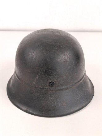 Stahlhelm Luftschutz.  Originallack, hatte nie ein Emblem. Kinnriemen aus Kunststoff, NS 64