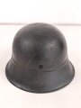 Stahlhelm Luftschutz.  Originallack, hatte nie ein Emblem. Kinnriemen aus Kunststoff, NS 64