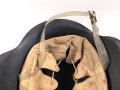 Stahlhelm Luftschutz.  Originallack, hatte nie ein Emblem. Kinnriemen aus Kunststoff, NS 64