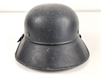Stahlhelm Luftschutz. In allen Teilen Original und zusammengehörig,  Kopfgrösse 57