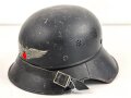 Stahlhelm Luftschutz. In allen Teilen Original und zusammengehörig,  Kopfgrösse 57