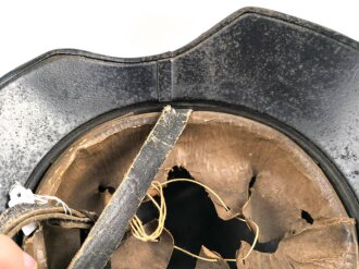 Stahlhelm Luftschutz. In allen Teilen Original und zusammengehörig,  Kopfgrösse 57