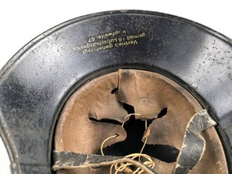 Stahlhelm Luftschutz. In allen Teilen Original und zusammengehörig,  Kopfgrösse 57