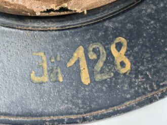 Stahlhelm Luftschutz. In allen Teilen Original und zusammengehörig,  Kopfgrösse 57