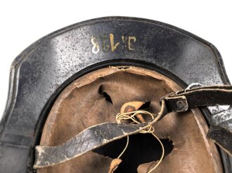 Stahlhelm Luftschutz. In allen Teilen Original und zusammengehörig,  Kopfgrösse 57