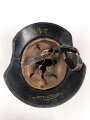 Stahlhelm Luftschutz. In allen Teilen Original und zusammengehörig,  Kopfgrösse 57
