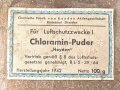 Pack Chloranim Puder für Luftschutzzwecke datiert 1942. Ungeöffnet NUR FÜR DEKOZWECKE