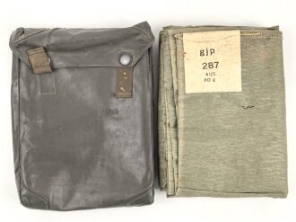 Gasplane in gummierter Tasche Wehrmacht. Guter Zustand, datiert 1941