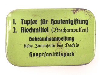 Hautentgiftungsdose mit Inhalt Wehrmacht, nur für DEKOzwecke. Selten komplett