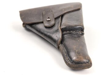 Tasche zur Pistole P38 der Wehrmacht. Getragenes Stück in gutem Gesamtzustand