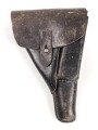 Pistolentasche Wehrmacht, Ursprünglich für Pistole P38 gefertigt, dann für kleinere Waffe modifiziert. Getragenes Stück in gutem Gesamtzustand