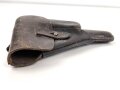 Tasche zur Pistole P38 der Wehrmacht. Getragenes Stück in gutem Gesamtzustand