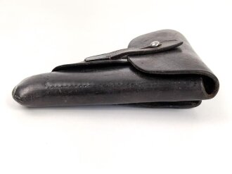 Tasche für eine Pistole 7,65 der Wehrmacht. Getragenes Stück, die Magazintasche fehlt, datiert 1942