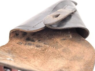 Tasche für eine Pistole 7,65 der Wehrmacht. Getragenes Stück, die Magazintasche fehlt, datiert 1942