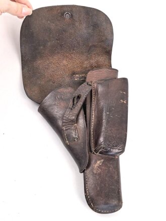 Pistolentasche Wehrmacht für FN M1935 High Power. Stark getragenes Stück
