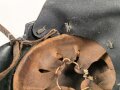 Feuerwehr III.Reich, Stahlhelm mit Nackenschutz in gutem Zustand. In allen Teilen Original, getragenes Stück in gutem Gesamtzustand.