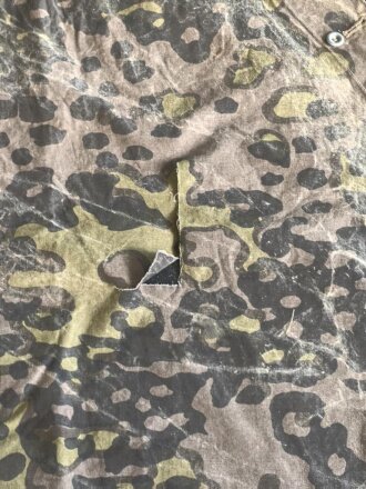 Waffen SS Zeltbahn "Platane 3". getragenes Stück, ungereinigt