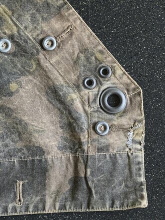 Waffen SS Zeltbahn "Platane 3". getragenes Stück, ungereinigt