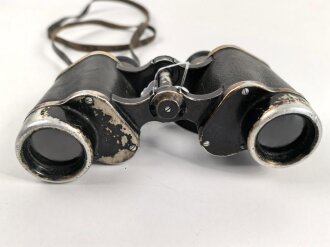 Dienstglas 6 x 30 Wehrmacht. Hersteller Leitz Wetzlar. Gute Durchsicht, Strichplatte deutlich, stärker gebrauchtes Stück