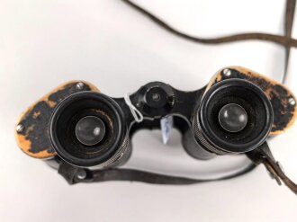 Dienstglas 6 x 30 Wehrmacht. Hersteller Leitz Wetzlar. Gute Durchsicht, Strichplatte deutlich, stärker gebrauchtes Stück