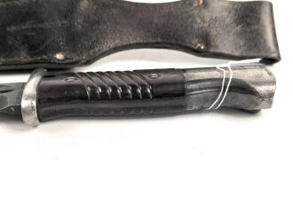 Seitengewehr M84/98 für k98 der Wehrmacht. Nummerngleiches Stück von Hörster, datiert 1939. In Koppelschuh von 1940