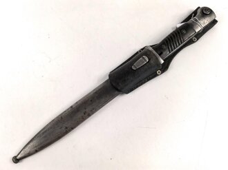 Seitengewehr M84/98 für k98 der Wehrmacht. Nummerngleiches Stück von Hörster, datiert 1939. In Koppelschuh von 1940