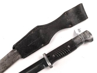 Seitengewehr M84/98 für k98 der Wehrmacht. Nummerngleiches Stück von Hörster, datiert 1939. In Koppelschuh von 1940