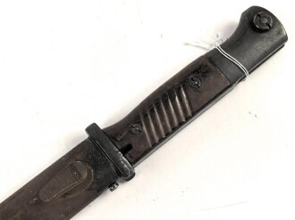Seitengewehr M84/98 für k98 der Wehrmacht. Nummerngleiches Stück von Berg & Co 1938
