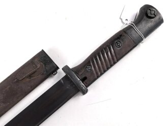 Seitengewehr M84/98 für k98 der Wehrmacht. Nummerngleiches Stück von Berg & Co 1938
