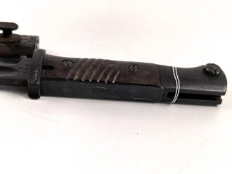 Seitengewehr M84/98 für k98 der Wehrmacht. Nummerngleiches Stück von Berg & Co 1938
