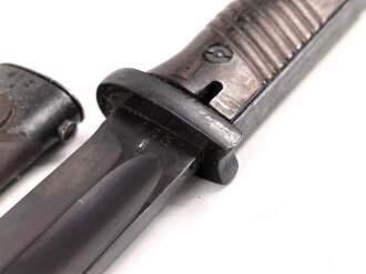 Seitengewehr M84/98 für k98 der Wehrmacht. Nummerngleiches Stück von Berg & Co 1938