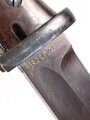 Seitengewehr M84/98 für k98 der Wehrmacht. Nummerngleiches Stück von Berg & Co 1938