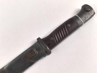 Seitengewehr M84/98 für k98 der Wehrmacht. Nummerngleiches Stück von bym 4"(Genossenschafts-Maschinenhaus der Büchsenmacher Ferlach) 1943. Seltener Hersteller