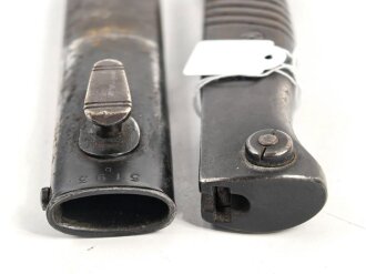 Seitengewehr M84/98 für k98 der Wehrmacht. Nummerngleiches Stück von Eickhorn Solingen 1939.
