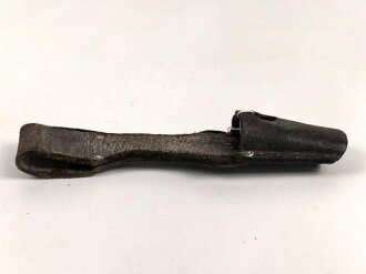 Schokoladenbrauner Koppelschuh für ein Extraseitengewehr KS98 der Luftwaffe. Ungereinigtes Stück