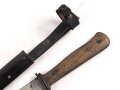 Nahkampfmesser Wehrmacht. Seltene Ausführung von "Tiger Solingen"  in gutem Gesamtzustand. Ungereinigtes Stück