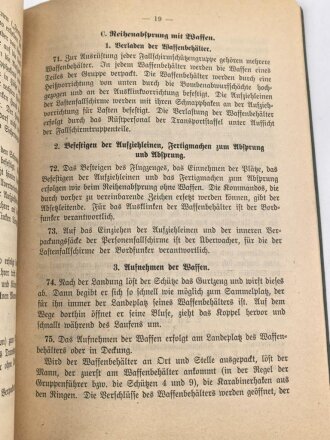 L.Dv. 1601 "Die Fallschirmgrundausbildung für die Fallschirmtruppe" datiert 1940, 31 Seiten