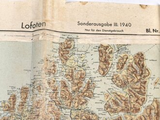 Deutsche Militärkarte "Lofoten" Norwegen,...