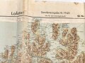 Deutsche Militärkarte "Lofoten" Norwegen, Sonderausgabe 1940, unvollständig