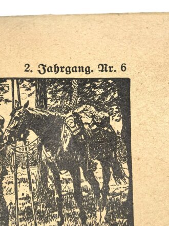 "Deutsche Kavallerie Zeitung" 1 Juni 1929, 2. Jahrgang Nr, 6, DIN A4, geknickt 