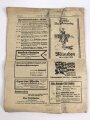 "Deutsche Kavallerie Zeitung" 1 Juni 1929, 2. Jahrgang Nr, 6, DIN A4, geknickt 
