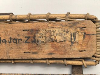 Geschoßkorb Wehrmacht, ungereinigtes Stück, datiert 1938, Maße 36 x 37 x 10cm