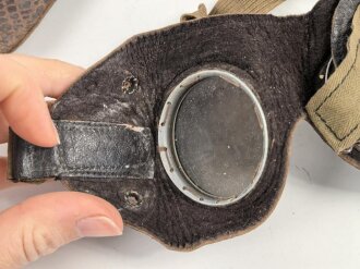 Faltbrille Schutzbrille Wehrmacht mit Ultrasingläsern Guter Zustand, in Hülle