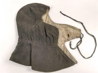 Winterkopfhaube Wehrmacht Heer, Mausgrau auf weiß wendbar. getragenes Stück, ungereinigt