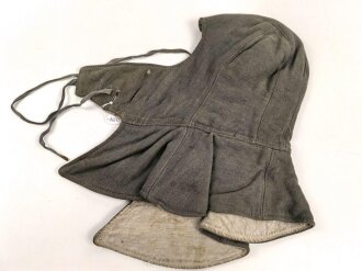 Winterkopfhaube Wehrmacht Heer, Mausgrau auf weiß wendbar. getragenes Stück, ungereinigt