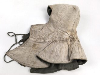 Winterkopfhaube Wehrmacht Heer, Mausgrau auf weiß wendbar. getragenes Stück, ungereinigt