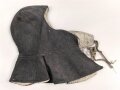 Winterkopfhaube Wehrmacht , Blaugrau auf weiß wendbar. getragenes Stück, ungereinigt