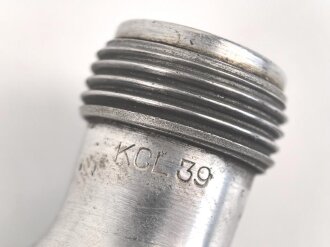 Korpus für eine Feldflasche der Wehrmacht. Aluminium, datiert KCL39